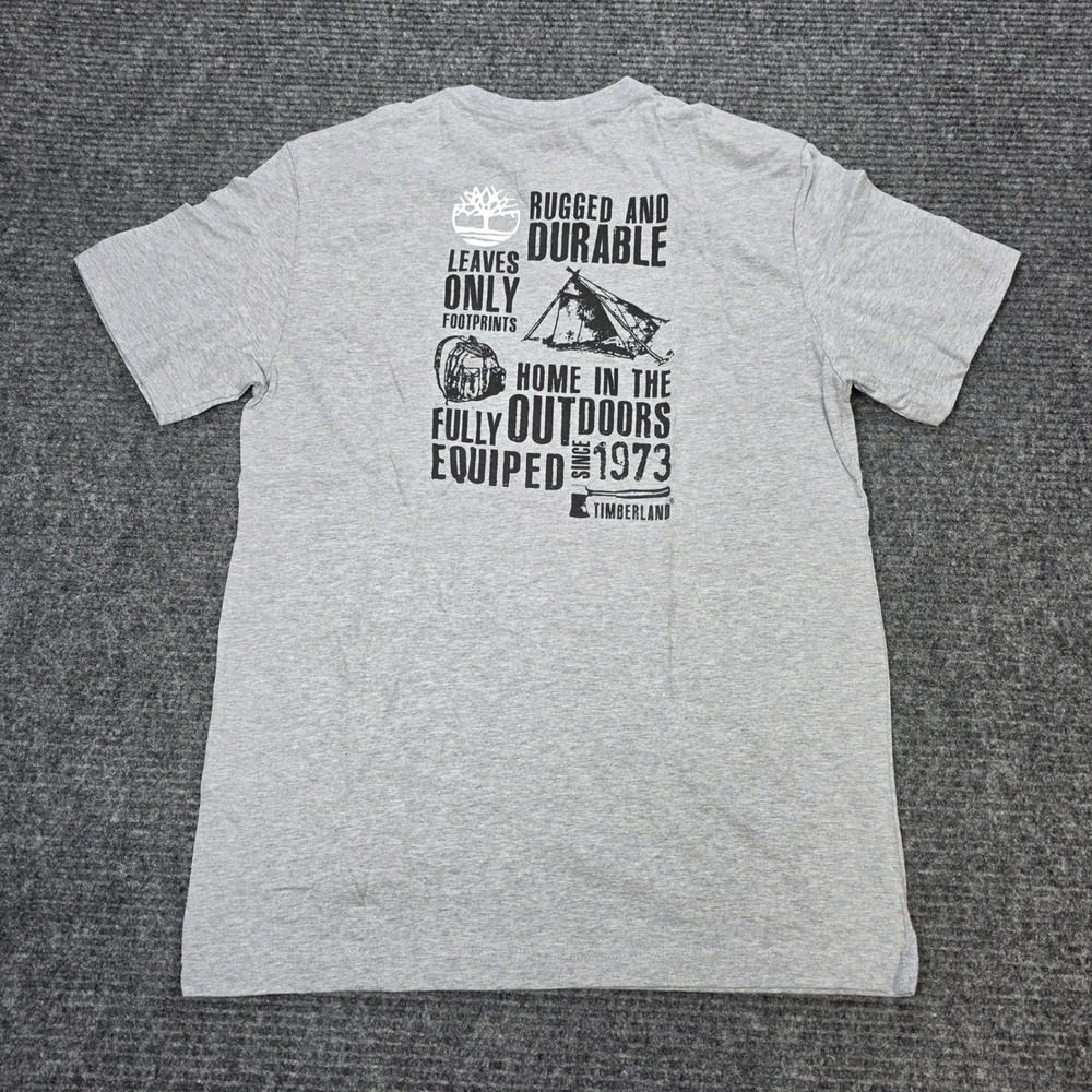 Timberland Cotton T-Shirt Men's Size Small Gray Short Sleeve Soft Casual NEW - Picture 2 of 7